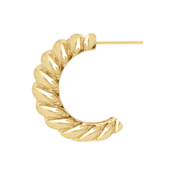 Croissant Hoop Earring in 14K Gold