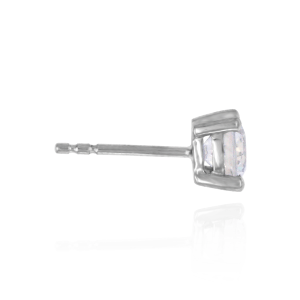 Round Four Prong Basket Earring with CZ