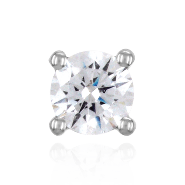 Round Four Prong Basket Earring with CZ