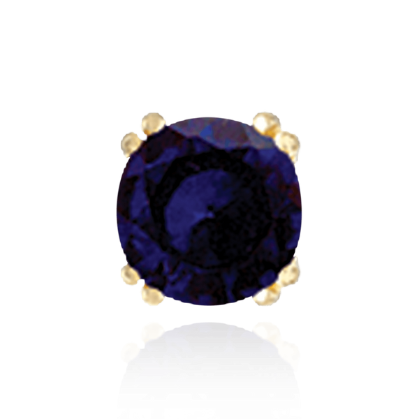 14K Gold Round Four Prong Twin Wire Earrings with Push Post