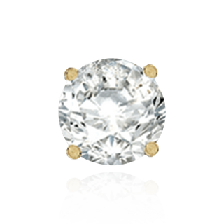 14K Gold, 18K Gold, Platinum Round Four Prong Heavy Weight Basket Earrings with Push Post