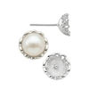 Fancy Pearl Cup Earrings (Metal Mold)