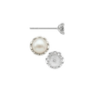Fancy Pearl Cup Earrings (Metal Mold)