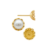 Fancy Pearl Cup Earrings (Metal Mold)