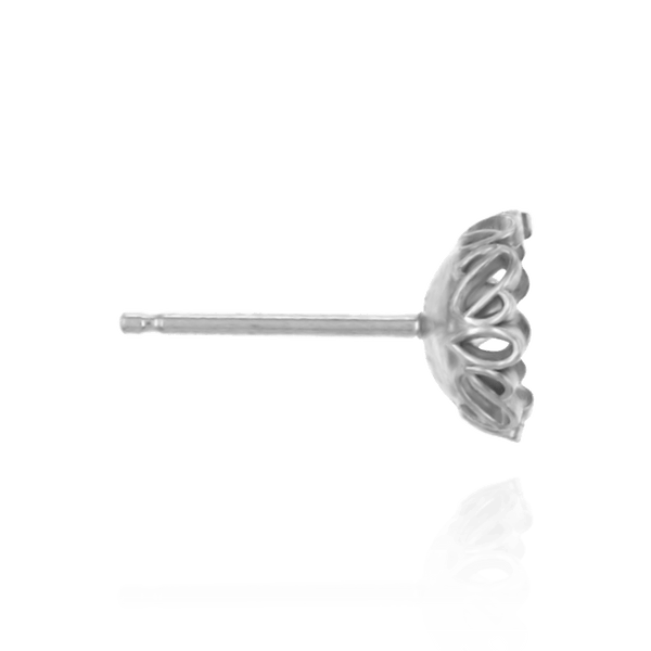 Fancy Pearl Cup Earrings (Metal Mold)