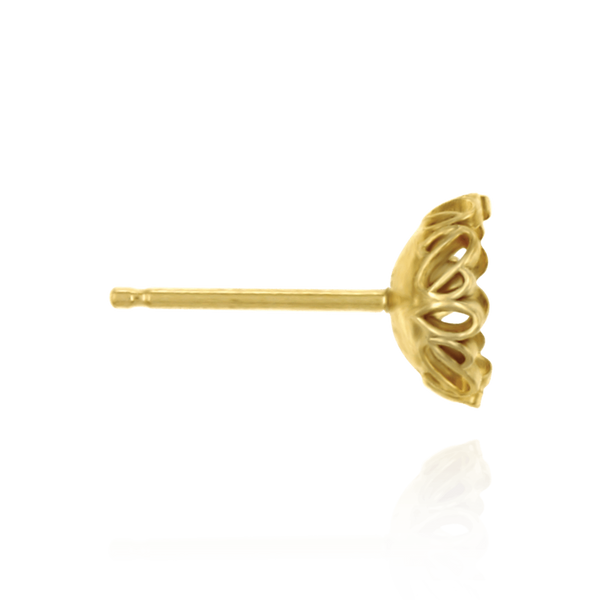 Fancy Pearl Cup Earrings (Metal Mold)