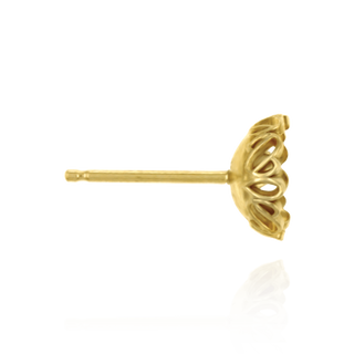 Fancy Pearl Cup Earrings (Metal Mold)