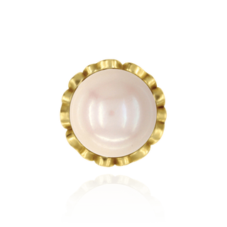 Fancy Pearl Cup Earrings (Metal Mold)