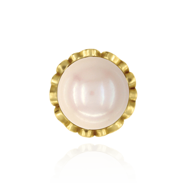 Fancy Pearl Cup Earrings (Metal Mold)