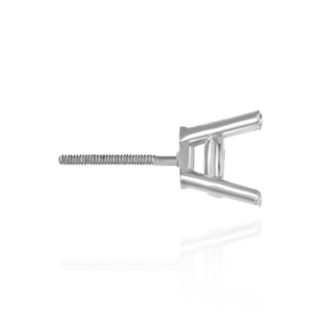 Round Four Prong Heavy Weight Basket Earrings with Screw Post