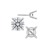 Round Four Prong Heavy Weight Basket Earrings with Screw Post