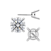 Round Four Prong Heavy Weight Basket Earrings with Screw Post