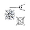 Round Four Prong Heavy Weight Basket Earrings with Screw Post
