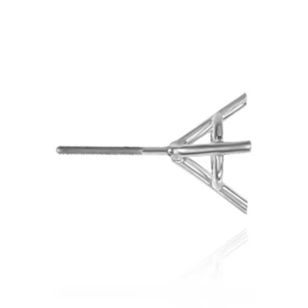 Round Three Prong Martini Earrings with Screw Post