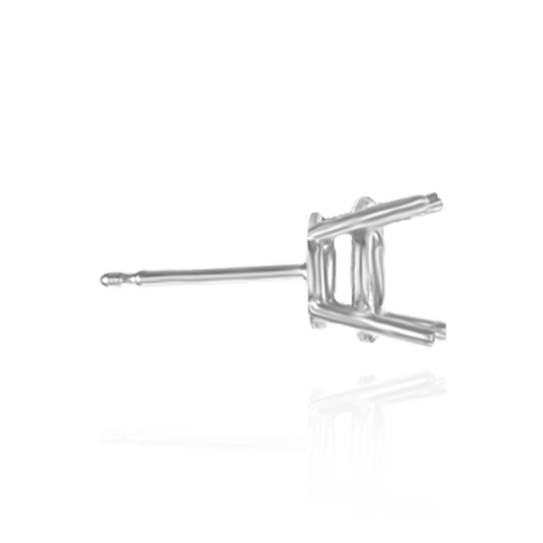 Round Four Prong Standard Weight Basket Earrings with Push Post