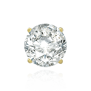 14K Gold, 18K Gold, Platinum Round Four Prong Standard Weight Basket Earrings with Push Post