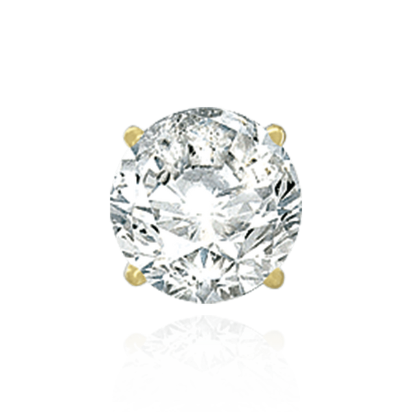 14K Gold, 18K Gold, Platinum Round Four Prong Standard Weight Basket Earrings with Push Post