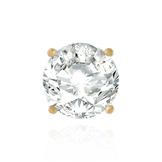 14K Gold, Sterling Silver Round Four Prong Medium Weight Basket Earrings with Push Post