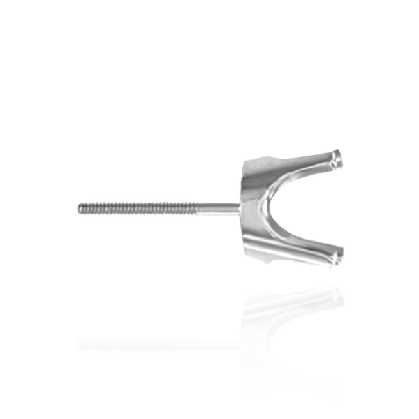 Round Four Prong Quality Weight Earrings with Screw Post