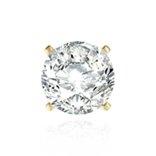 14K Gold, 18K Gold, Platinum Round Four Prong Quality Weight Earrings with Screw Post