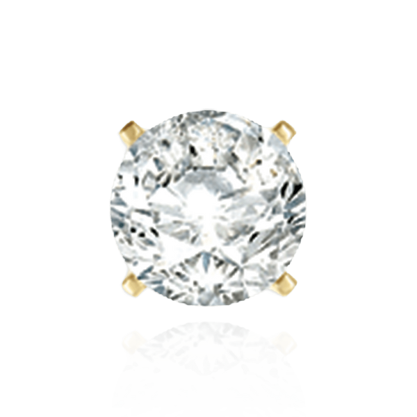 14K Gold, 18K Gold, Platinum Round Four Prong Quality Weight Earrings with Screw Post