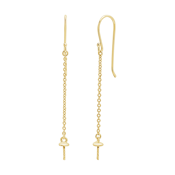 U Threader Earring with 3.8 mm Cup (48 x 8.6 mm)