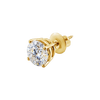 Round Four Prong Basket Earring with Lab Grown Diamonds in 14K Gold