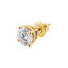 Round Four Prong Basket Earring with Lab Grown Diamonds in 14K Gold