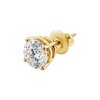 Round Four Prong Basket Earring with Lab Grown Diamonds in 14K Gold