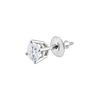 Round Four Prong Basket Earring with Lab Grown Diamonds in 14K Gold