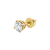 Round Four Prong Basket Earring with Lab Grown Diamonds in 14K Gold