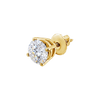 Round Four Prong Basket Earring with Lab Grown Diamonds in 14K Gold