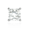 Square Four Prong Martini Style Earrings with Push Post