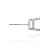 Square Four Prong Basket Earrings with Push Post
