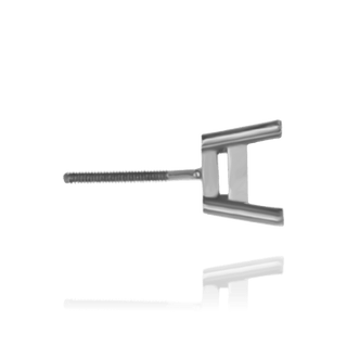 14K Gold, 18K Gold, Platinum Square Four Prong Earrings with Flat Side Wire with Screw Post