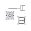 Square Four Prong Basket Earrings with Screw Post