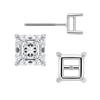 Square Four Prong Basket Earrings with Screw Post