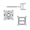 Square Four Prong Basket Earrings with Screw Post