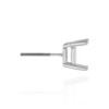 Square Four Prong Basket Earrings with Screw Post
