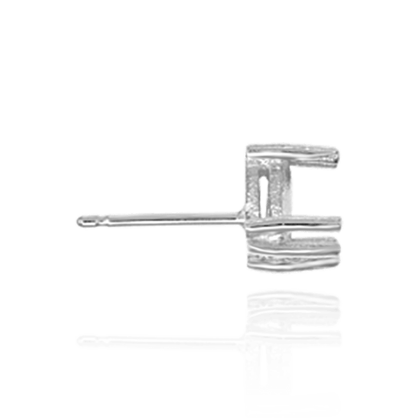 Triangle Double Prong Earrings with Push Post