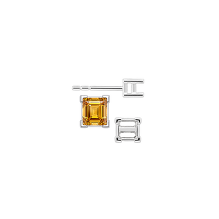 Square V-End Basket Earrings with Push Post
