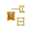 Square V-End Basket Earrings with Push Post