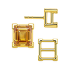 Square V-End Basket Earrings with Push Post