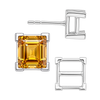 Square V-End Basket Earrings with Push Post