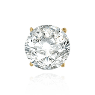 14K Gold, 18K Round Four Prong Standard Weight Basket Earrings with Screw Post