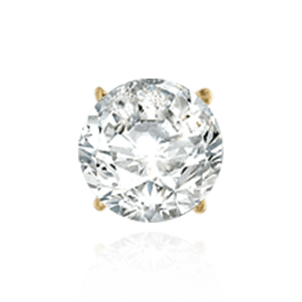 14K Gold, 18K Round Four Prong Standard Weight Basket Earrings with Screw Post