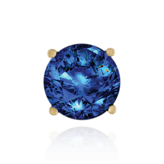 14K Gold Round Four Prong Medium Weight Basket Earrings with Screw Post