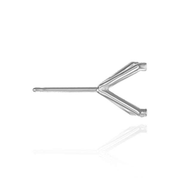 Round Four Prong Martini Style Earrings with Push Post