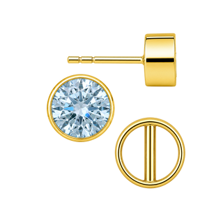 Round Bezel Earrings with Bearing (Metal Mold)