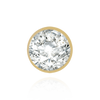 14K Gold Round Bezel Earrings with Bearing (Metal Mold)
